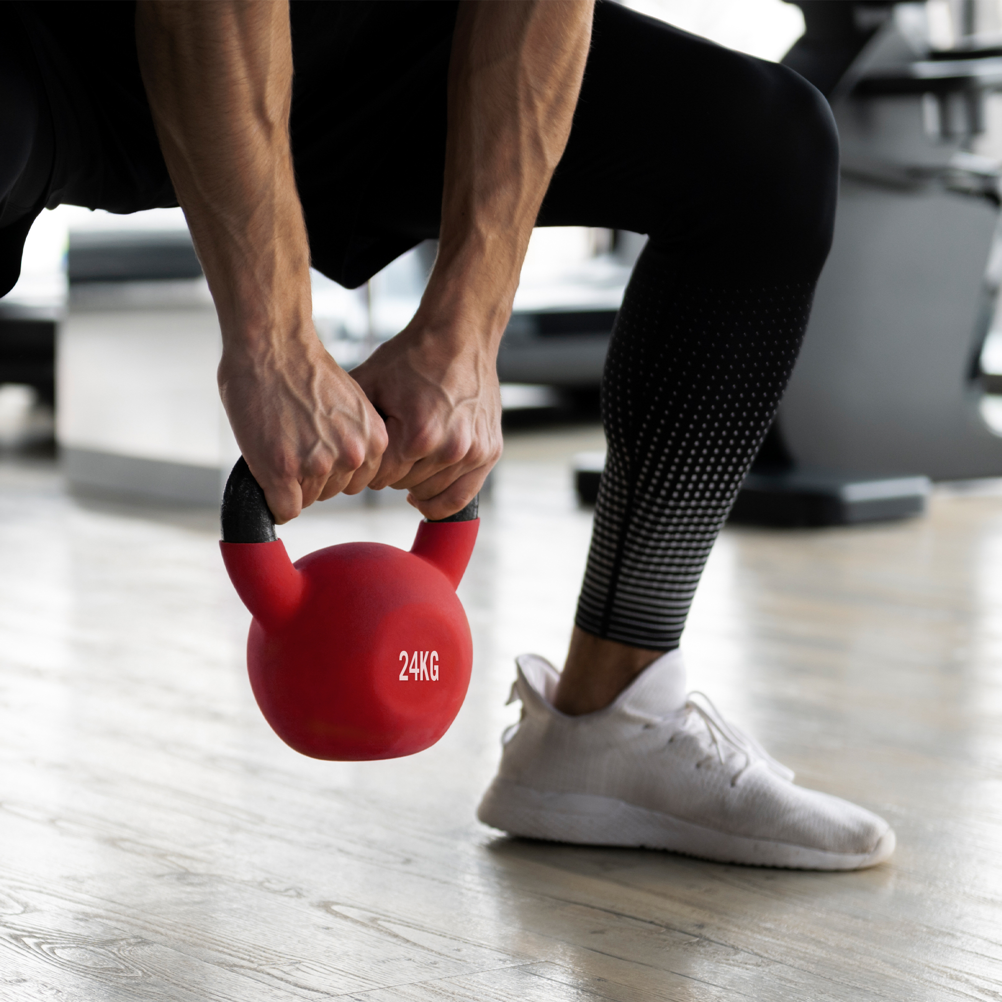 Kettlebell Neopren Beschichtung Kugelhantel Gusseisen Schwunghantel für Gym
