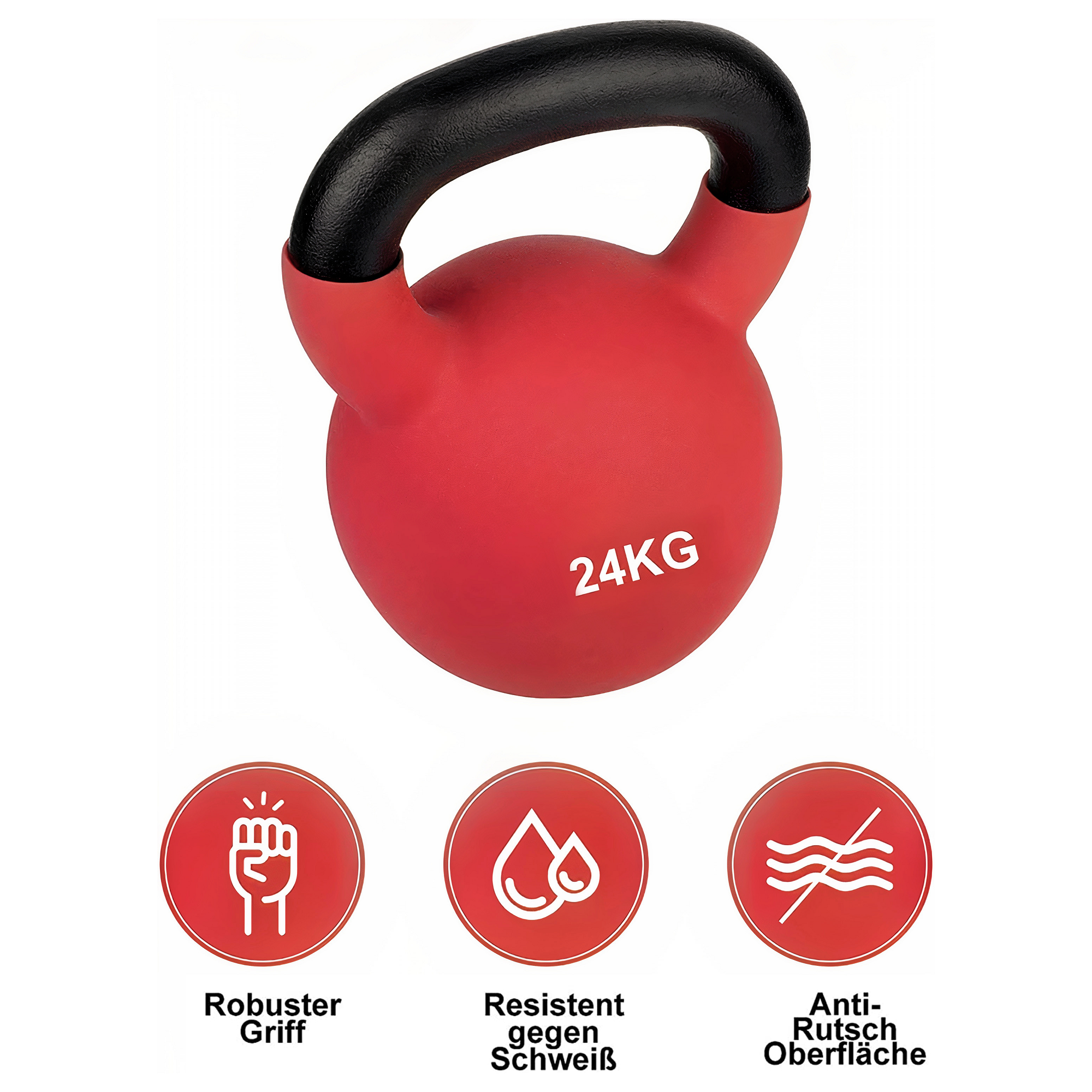 Kettlebell Neopren Beschichtung Kugelhantel Gusseisen Schwunghantel für Gym