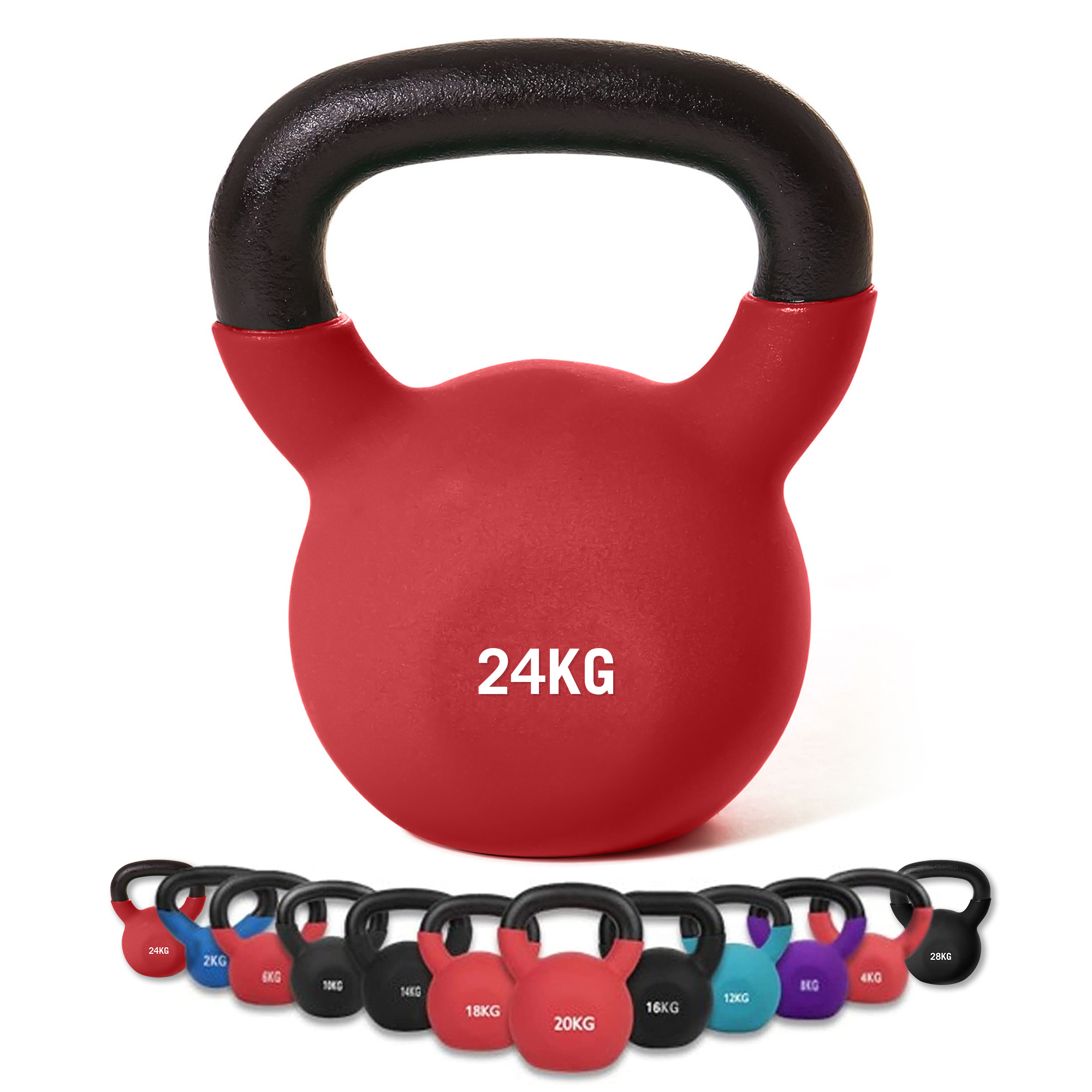 Kettlebell Neopren Beschichtung Kugelhantel Gusseisen Schwunghantel für Gym