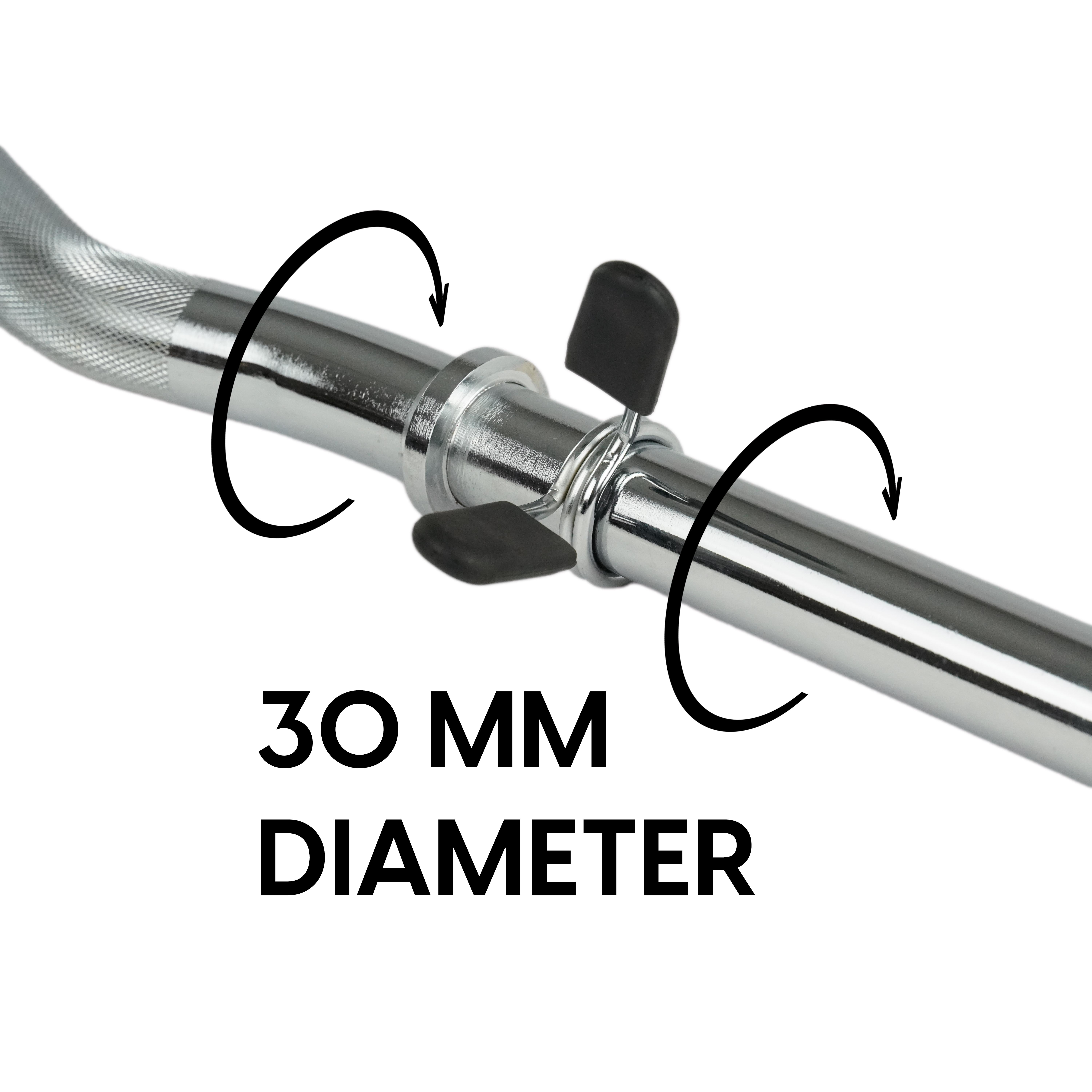 Curl Stange 30mm verchromt 60kg SZ Hantelstange 120cm 4,6kg Gewicht Griff 30mm